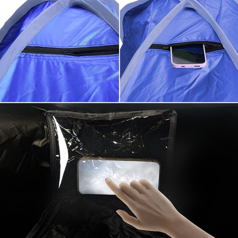 Mini Pop up Canopy, Beach Head Tent, Shade Canopy for Pet, Portable blue gallery