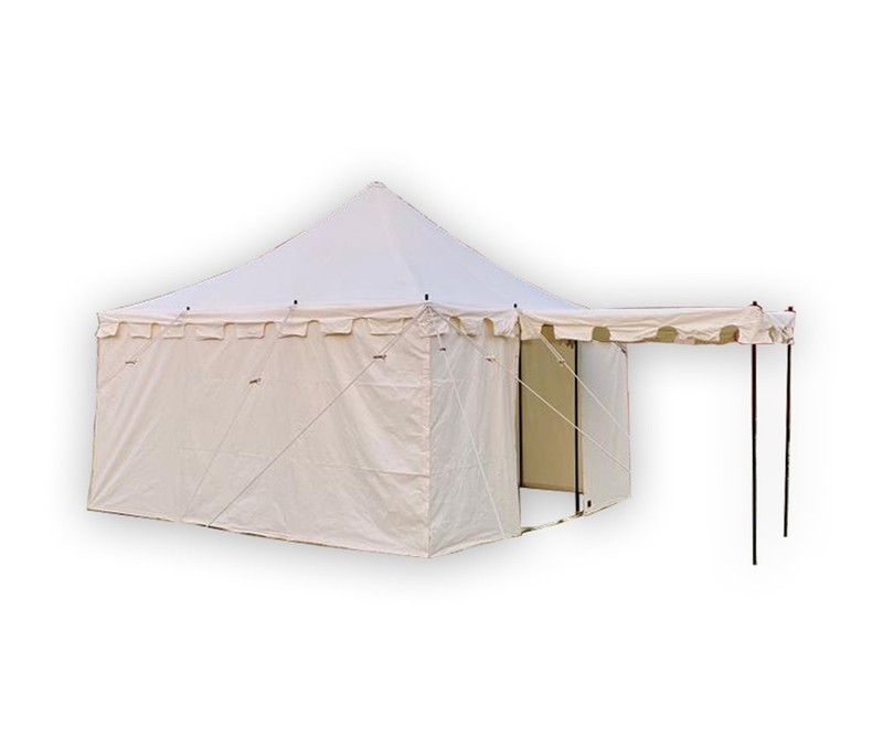 Medieval Reenactment LARP Knight Tent 4x4 meters, natural