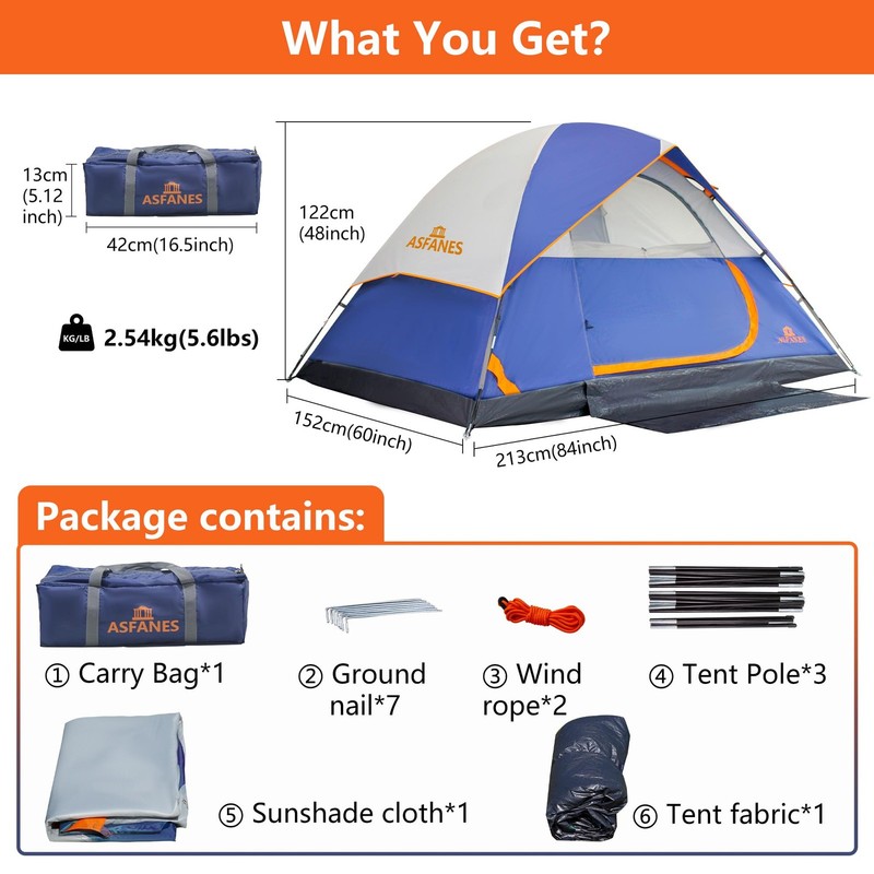 1-2 Person Waterproof Tents for Camping Easy Setup Outdoor Portable Backyard ... gallery