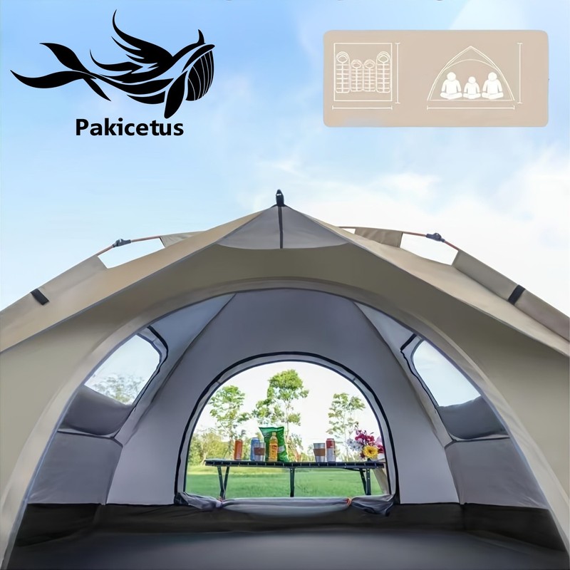 PAKICETUS Quick-Open Silvery Tent – Lightweight, Waterproof & Uv Protection