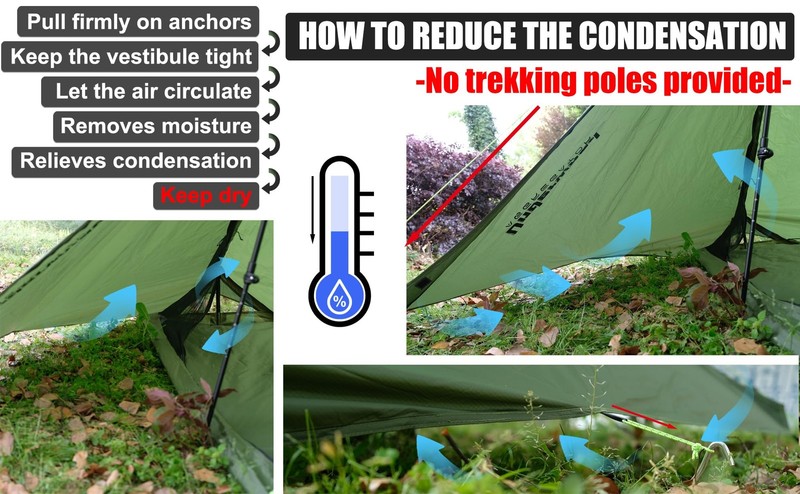 1 Person Trekking Pole Tent for Backpacking - Ultralight Backpacking Tent, Wa... gallery