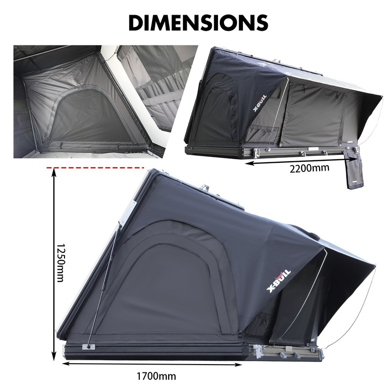 X-BULL Hard Shell Roof Top Tent with Ladder and Mattress for SUV Truck Car gallery