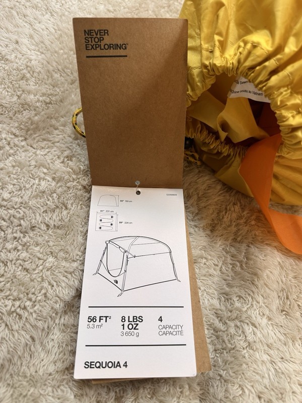 The North Face Sequoia 4 Tent, Style# NF0A87BSY04, Color Yellow Silt/Desert Rust gallery