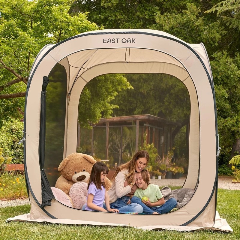 Portable 4x4 ft Pop-Up Screen House Tent with UV Protection & Carry Bag for P... gallery