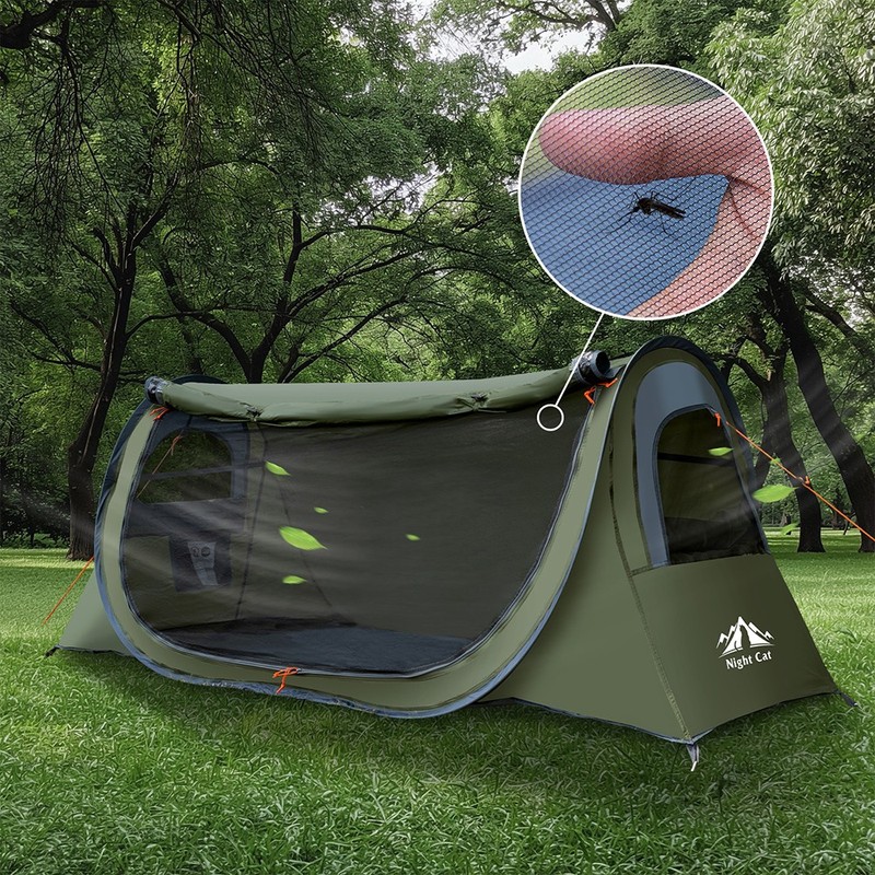 4-Season Pop-Up Tunnel Tent - Waterproof Shelter for Camping​ Motorcycle Cycling gallery