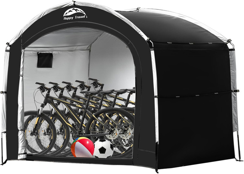 Bike Storage Tent Shed, Outdoor Waterproof Bicycle Covers Shelter with Window fo