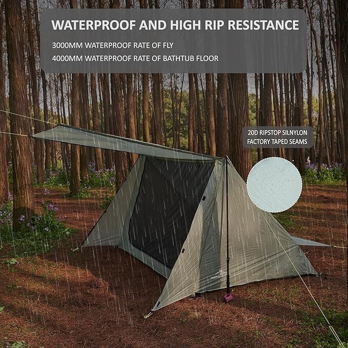 Sirius Two Ultralight Backpacking Tent, 2 Person Trekking Pole Backpacking Te... gallery