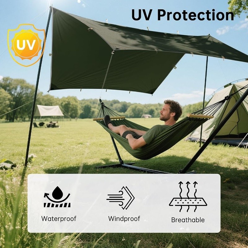Waterproof Camping Tarp Heavy Duty Portable Outdoor Shelter Tent Accessories New gallery