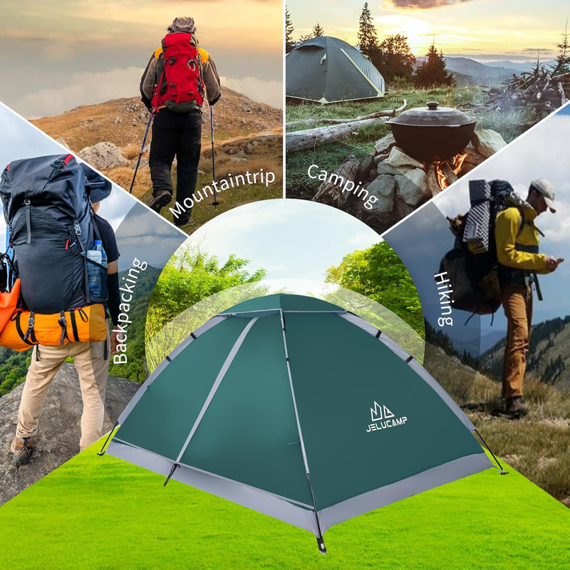 1/2/4/5/6 Person Dome Tents for Camping, Lightweight Portable Backpacking Tent, gallery
