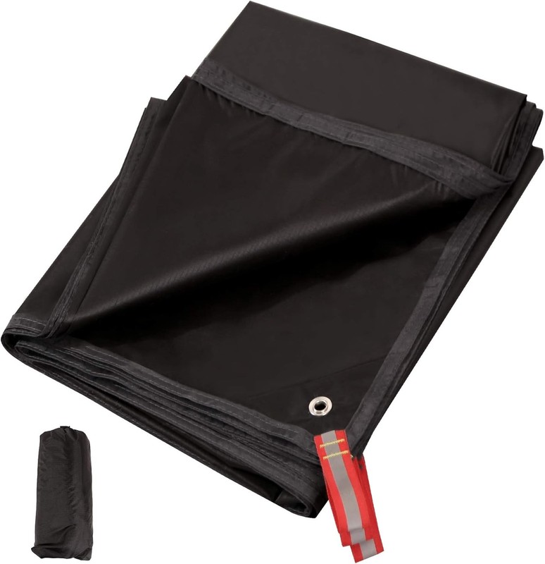 REDCAMP Ultralight Tent Footprint, PU 2000 Waterproof 71×87, Black 71″x87″
