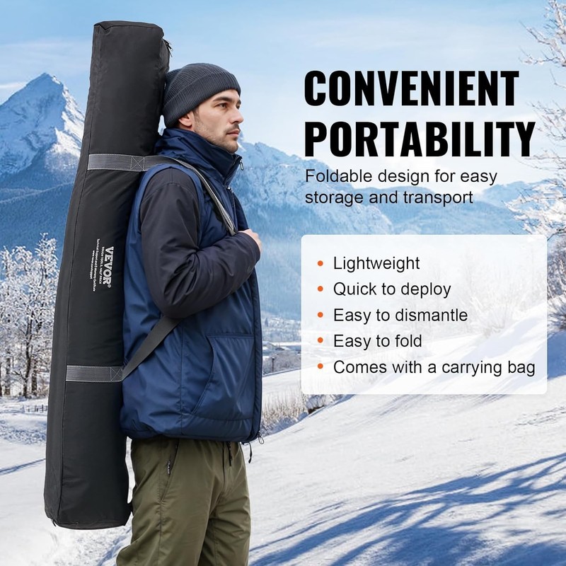 Pop-Up Ice Fishing Tent – Portable Hub-Style Shelter with Insulated & Non-Insula gallery