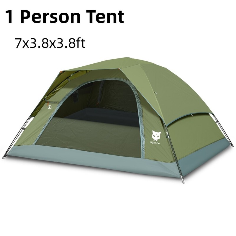Camping Tent 1-2-Person Tent with 2 Doors – UV+ Waterproof Backpacking Tent