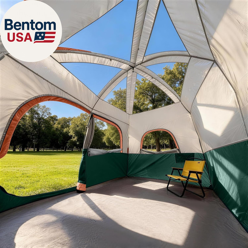 Upgraded 6/8 Person Camping Tents, Waterproof Windproof Family Tent with Larger gallery