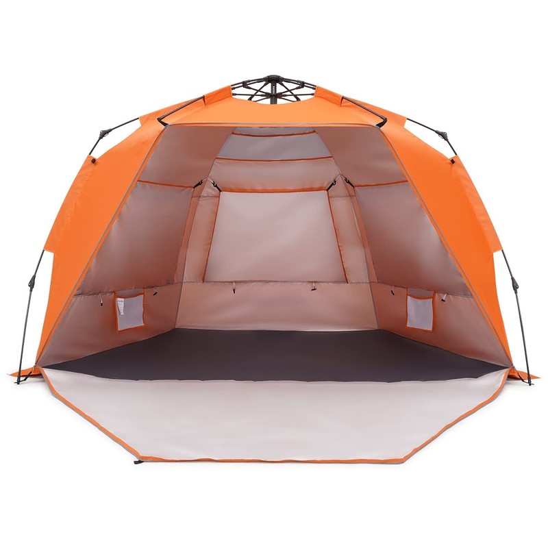 Pop Up Beach Tent, Portable Beach Folding Sun Shade Shelter, UPF 50+ Protecti…