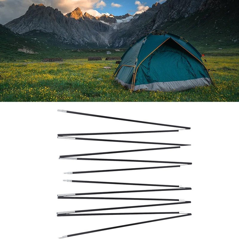 Hassle-Free Assembly Tent Rod Awning Frames Kit Camping Glass Fiber 10ft gallery