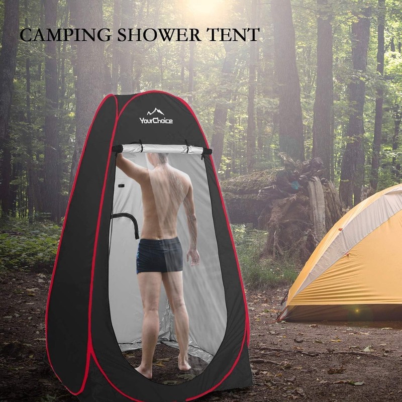 Pop-Up Camping Privacy Shelter - Easy Setup Portable Shower Tent with UV Block gallery