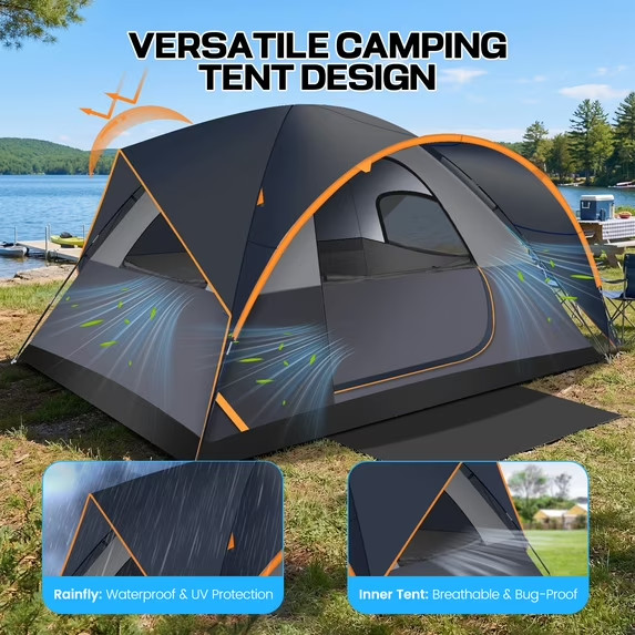8-10 Person Camping Tent, Tents for Camping 12x9ft Family Tent,Waterproof gallery
