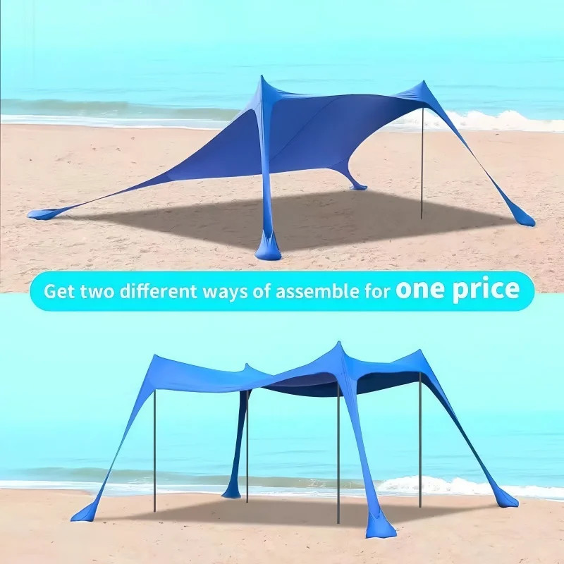 200*210*150CM Family Beach Tent Beach UV Protection Canopy Tent for 3-4 Person O gallery