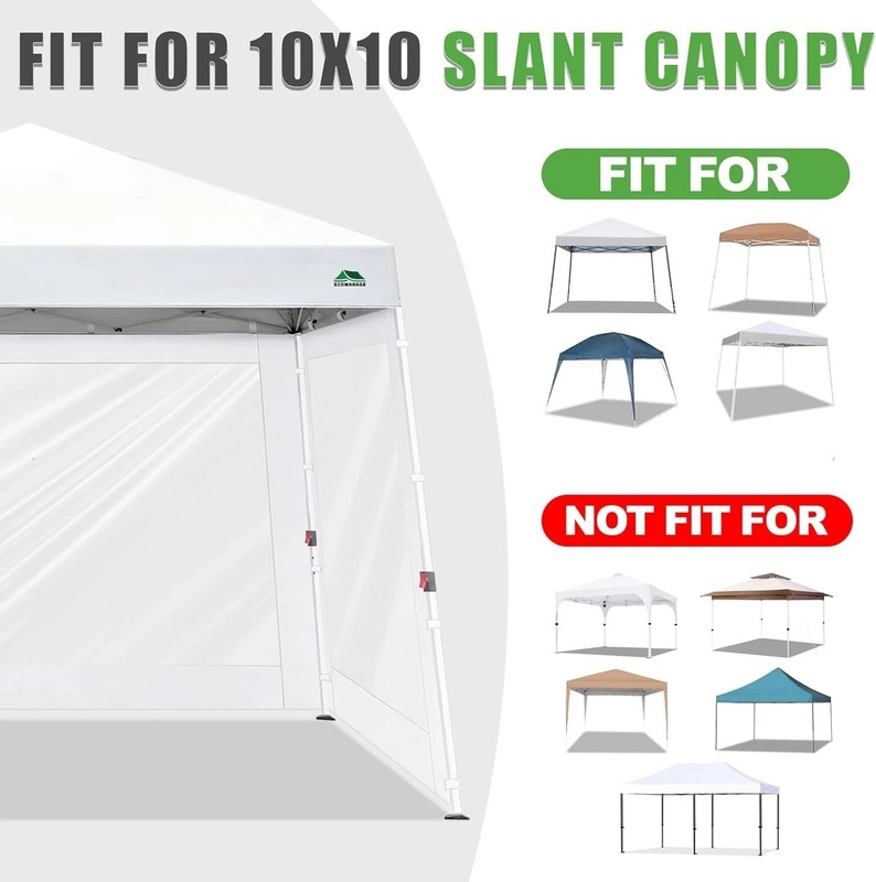 Clear Canopy Sidewalls for 10x10 Slant Leg Pop Up Tent,3 Pack Sunwalls Only,B... gallery