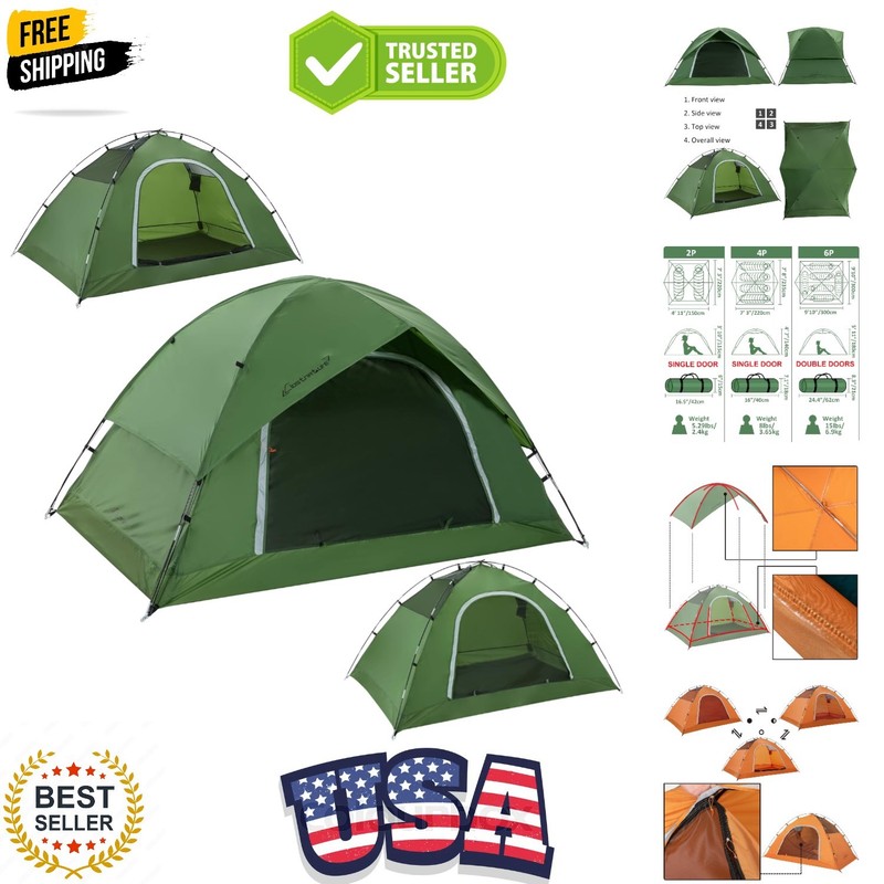 Vela 2 Person Backpacking Tent – Waterproof Protection & Excellent Ventilation