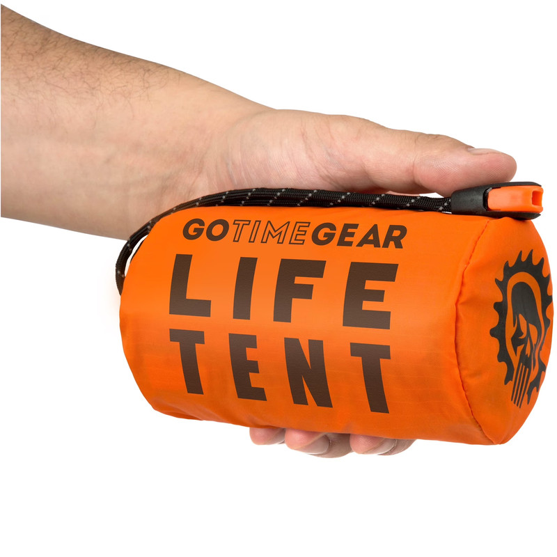 Life Tent 2-Person Emergency Survival Shelter, Waterproof Thermal Tube Tent, Ora