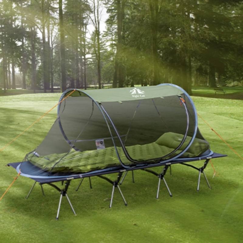 Single Person Sleeping Bed with Bug Screen Net for Outdoors Camping Survival