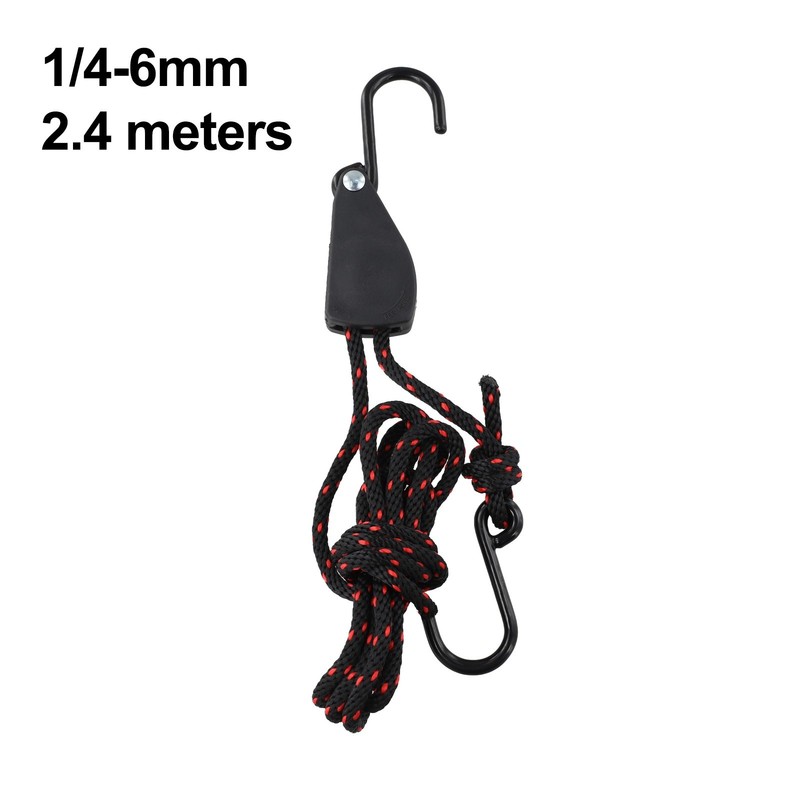 Robust 1/4 and 3/8 Plastic Dipped S Hook Hanging Rope for Camping Canopy Tents