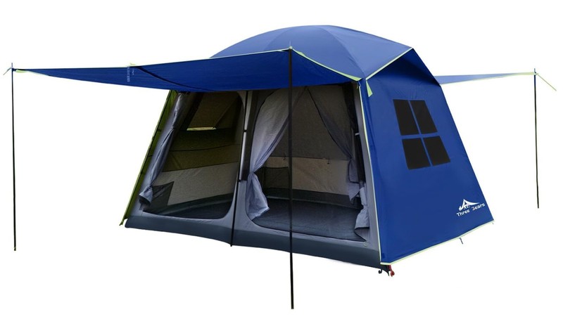 6-Person Tent, Double-Layer Waterproof Tent for Family Camping and Outdoor Ad…