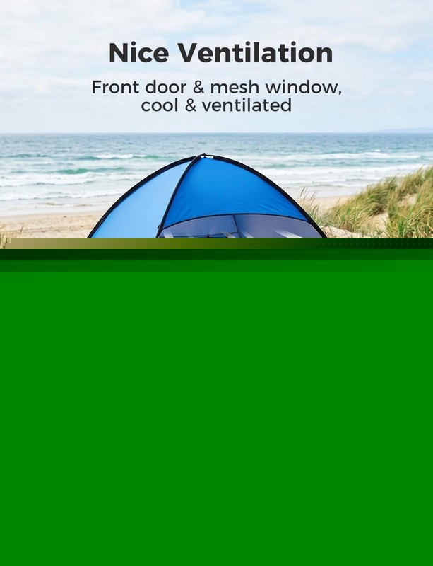 Pop Up Beach Tent Beach Shade Tent for 1-4 Persons Sun Shelter UPF 50+ Enclose Z gallery