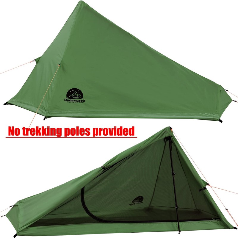 1 Person Trekking Pole Tent for Backpacking - Ultralight Backpacking Tent, Wa... gallery
