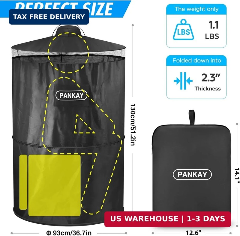 PANKAY Pop Up Privacy Tent, Portable Outdoor Camping Bathroom Toilet Tent, Colla gallery