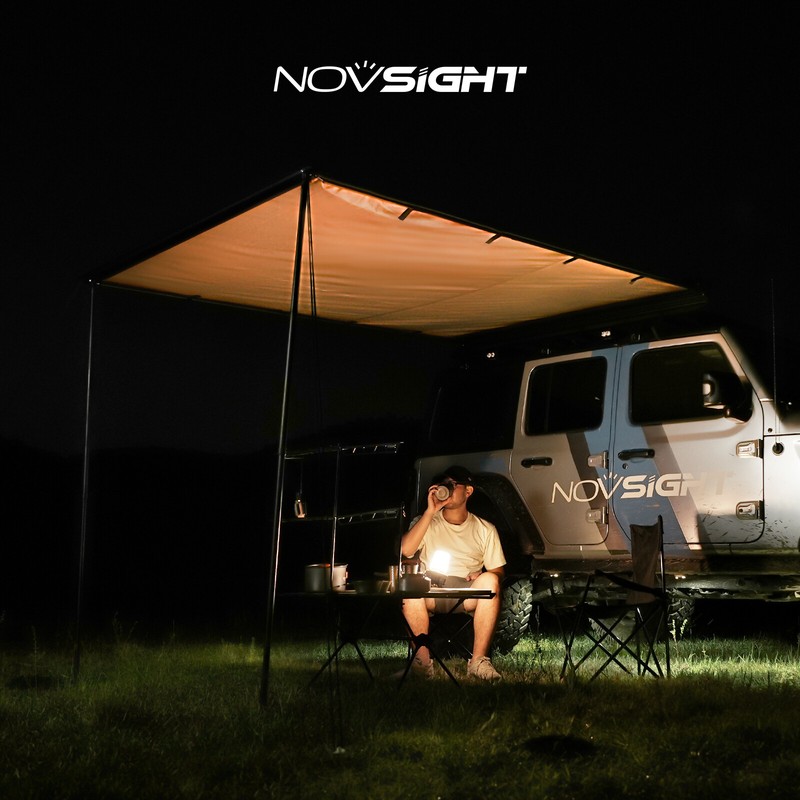 US 6.6x8.2' Car Side Awning Rooftop Tent Sun Shade SUV Camping Travel NOVSIGHT gallery