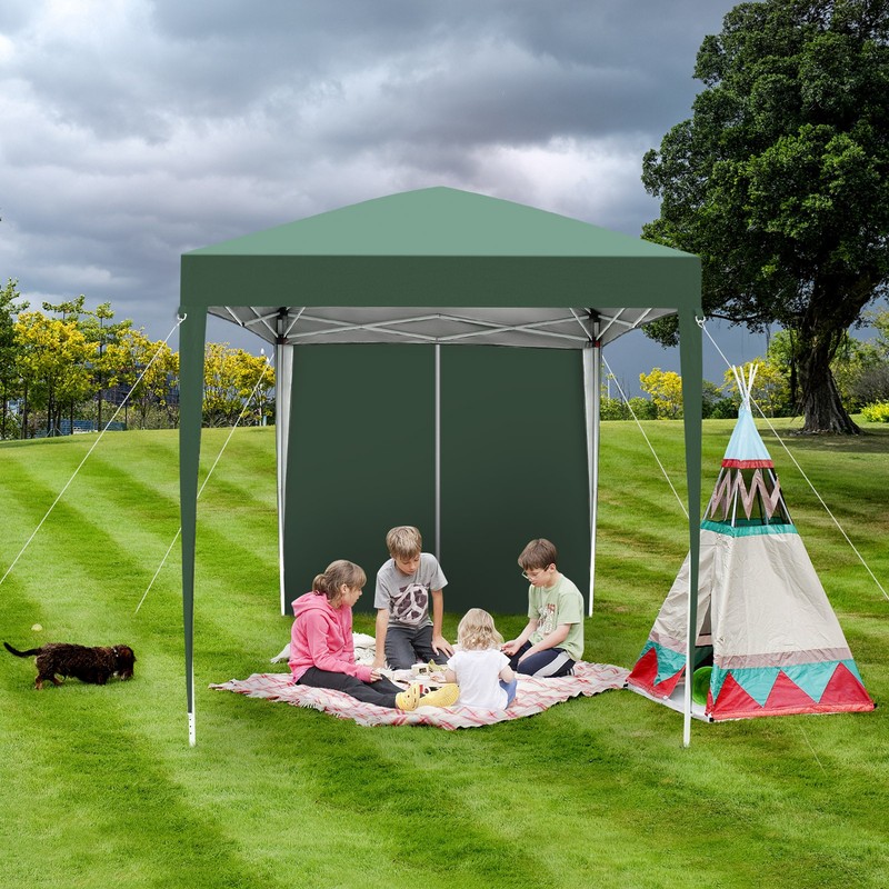 2 x 2m Two Doors&Two Windows Practical Waterproof Right-Angle Folding Tent Green gallery