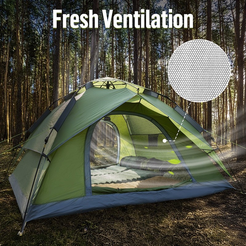 2-4 Person Family Instant Automatic Pop Up Tent for Backpacking, Camping, Hiking gallery
