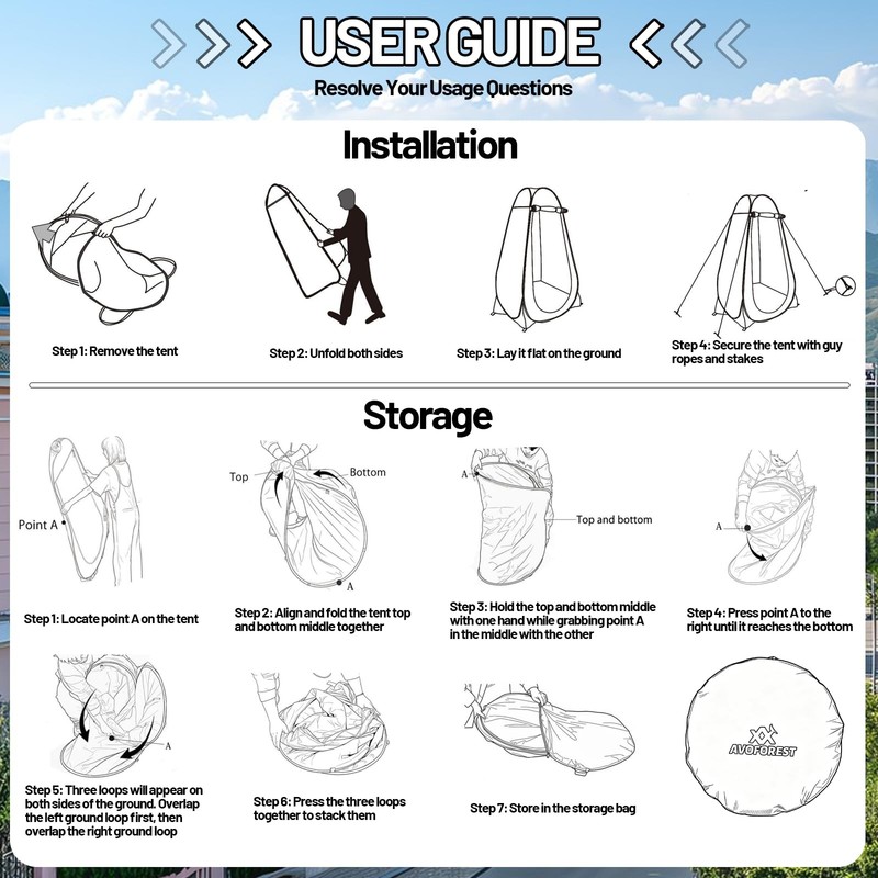 Pop Up Privacy Tent - Instant Shower Changing Room for Camping, Beach, Hiking gallery