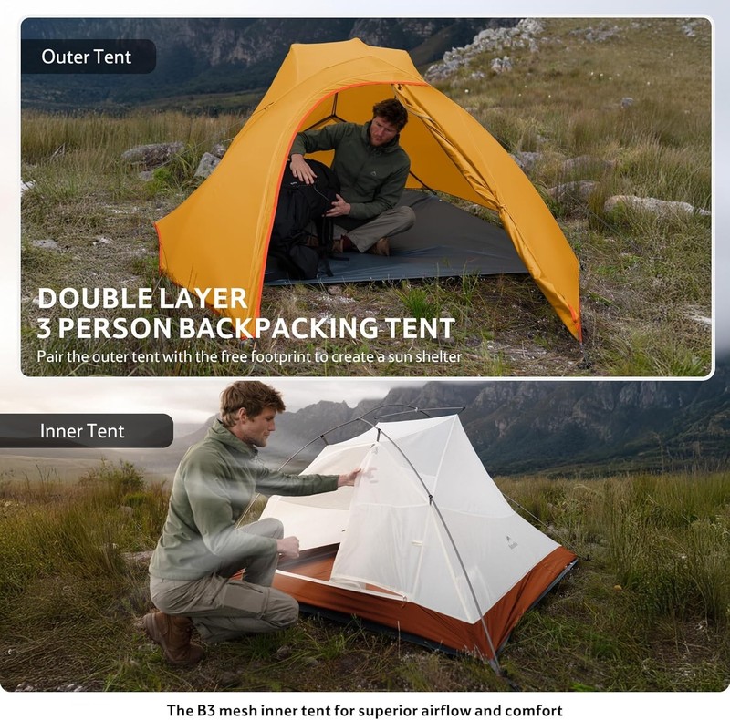 Cloud Up 3 Person Dome Tent - Breathable & Weather Resistant gallery