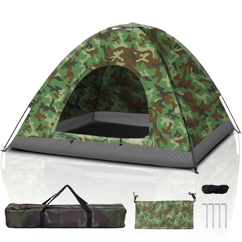 Zimtown Waterproof Hiking Picnic Tent 4 Person Camo FREESHIP