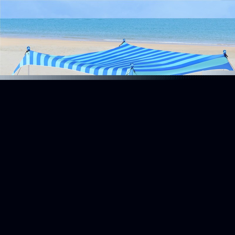 Beach Tent Sun Shelter 8×8 FT – UPF 50+ UV Protection, 8 Sandbags, Easy Setup…