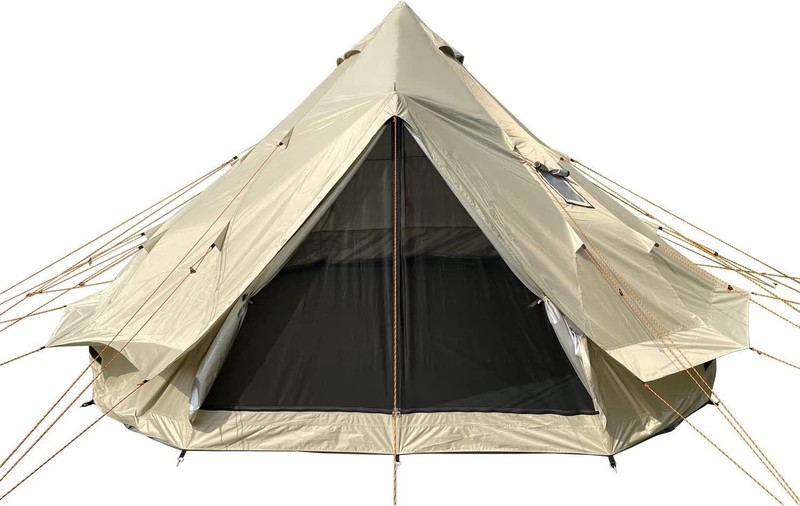 B2 Portable Yurt with Stove Jack for All Year Living, 4 Season Bell Tent 6 Pe…