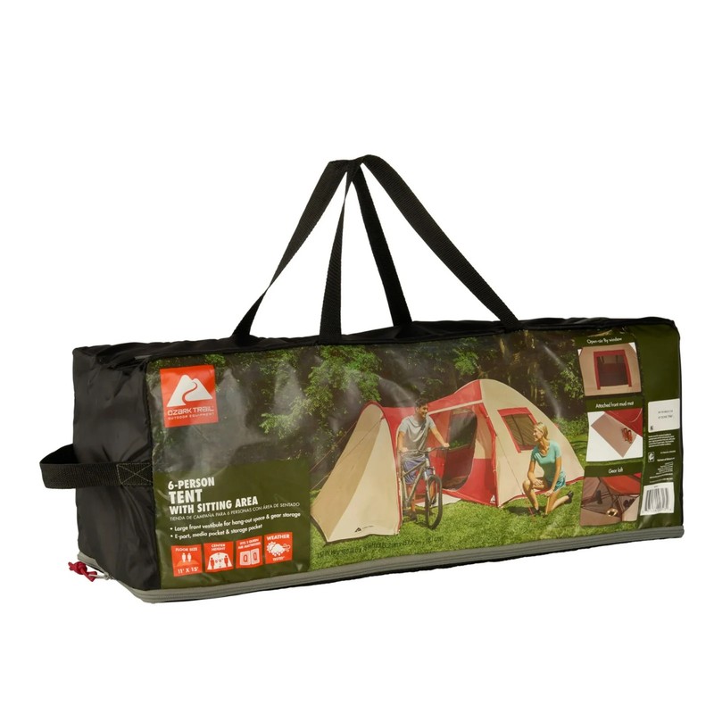 Ozark Trail 6-Person Dome Tent with Sitting Area - Floor Area-15'x11', Carry Wei gallery