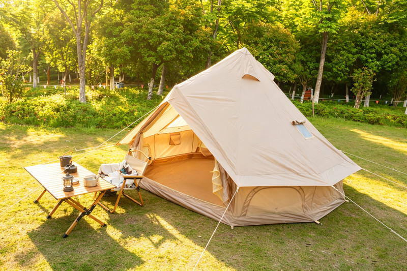 Oxford Bell Tent Yurt Tent Outdoor Glamping Camping Tent Canopy With Stove Jack gallery