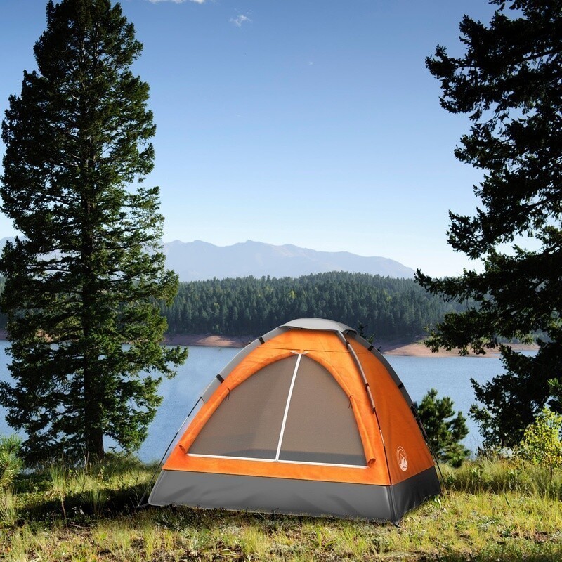 2 Person Dome Tent Easy Setup Rain Fly Carry Bag Camping Hiking Festival New gallery