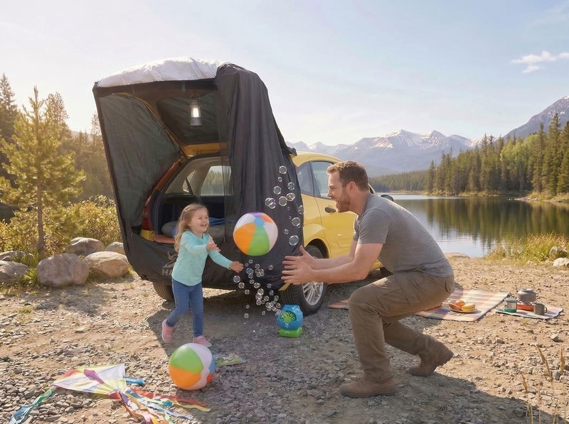 SUV Tailgate Tent - Universal Car Camping Awning, 3000mm Waterproof & UPF 50+... gallery
