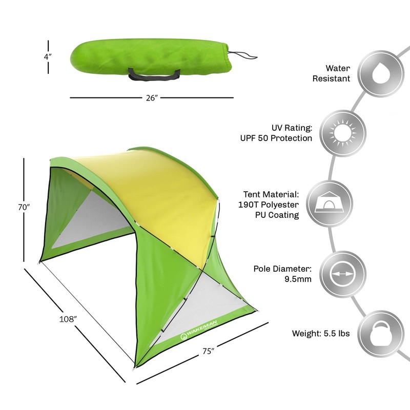 Beach Tent Sun Shelter - Sport Umbrella - UV Protection and Water-Resistant w... gallery