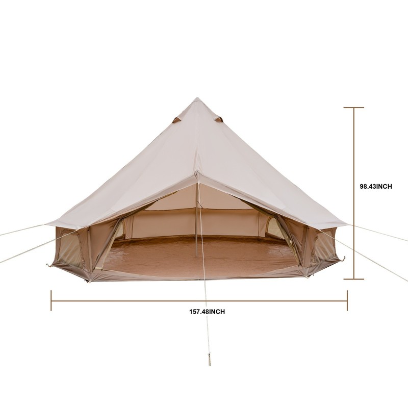 Oxford Bell Tent Yurt Tent Outdoor Glamping Camping Tent Canopy With Stove Jack gallery