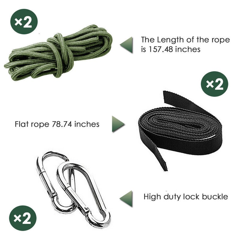 Camping Hammock with Mosquito/Bug Net Outdoor Portable Survival Travel Bed Nylon gallery
