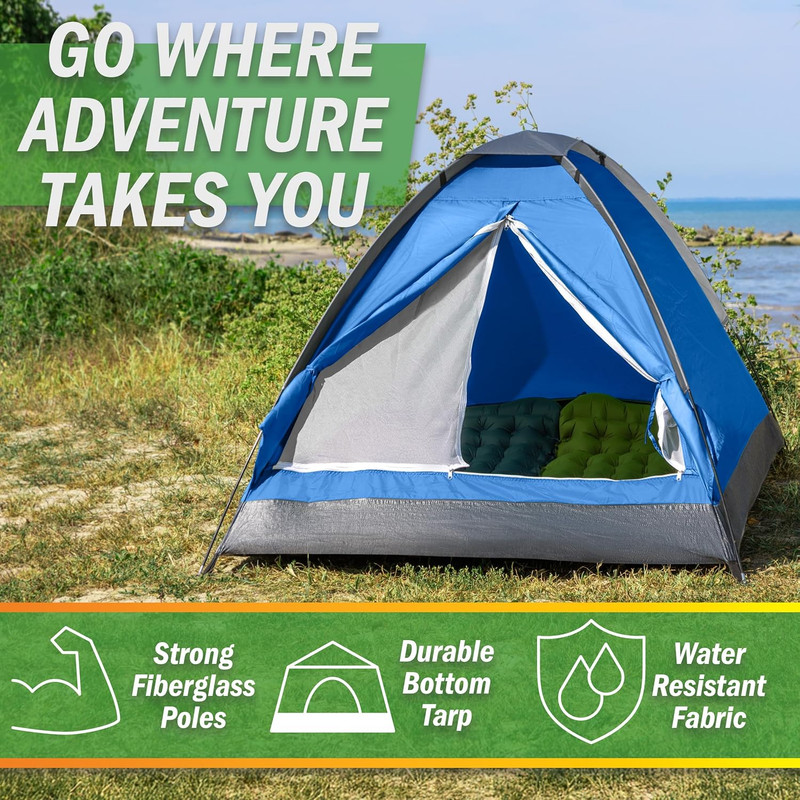 2 Person Outdoors Camping Tent with Rain Fly and Carrying Bag - Lightweight Outd gallery