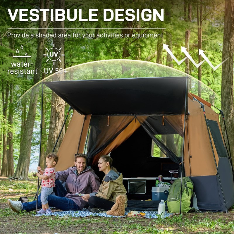 EVER ADVANCED 10 Person Camping Blackout Design Tent, Multi Room Tent for Family gallery