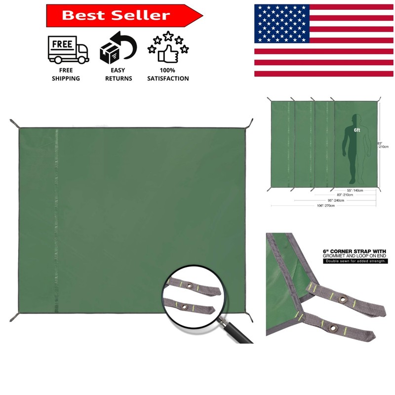 Multifunctional Camping Tarp 83″x95″ – Lightweight & Water-Resistant Design