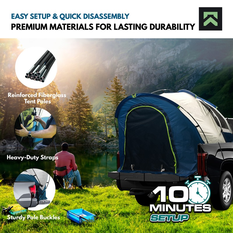 KNOX Truck Camping Tent with PU4000 mm Waterproof Fabric, Truck Tent 6- 6.1 ft gallery